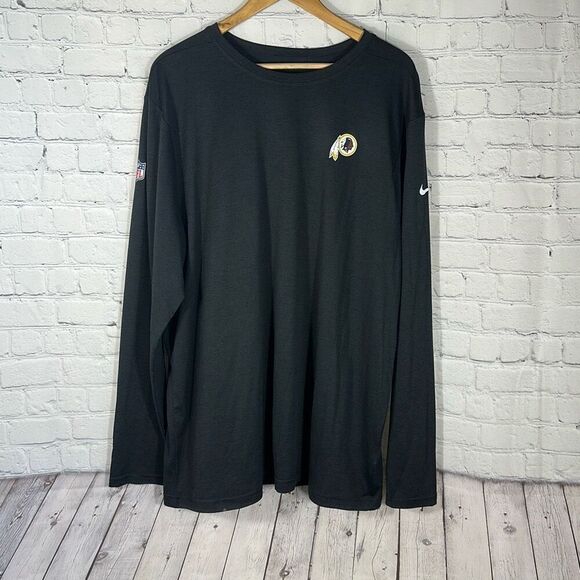 Washington Redskins On Field Black Long Sleeve Tshirt XXL Dri Fit Commanders - Picture 1 of 10
